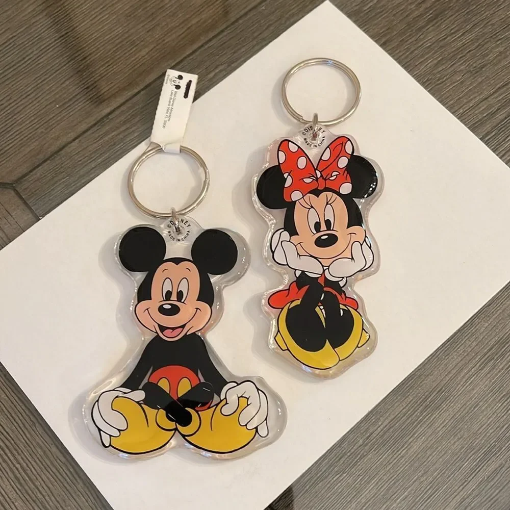 Vtg 80s Walt Disney World Disneyland Mickey & Minnie Mouse Keychains 4